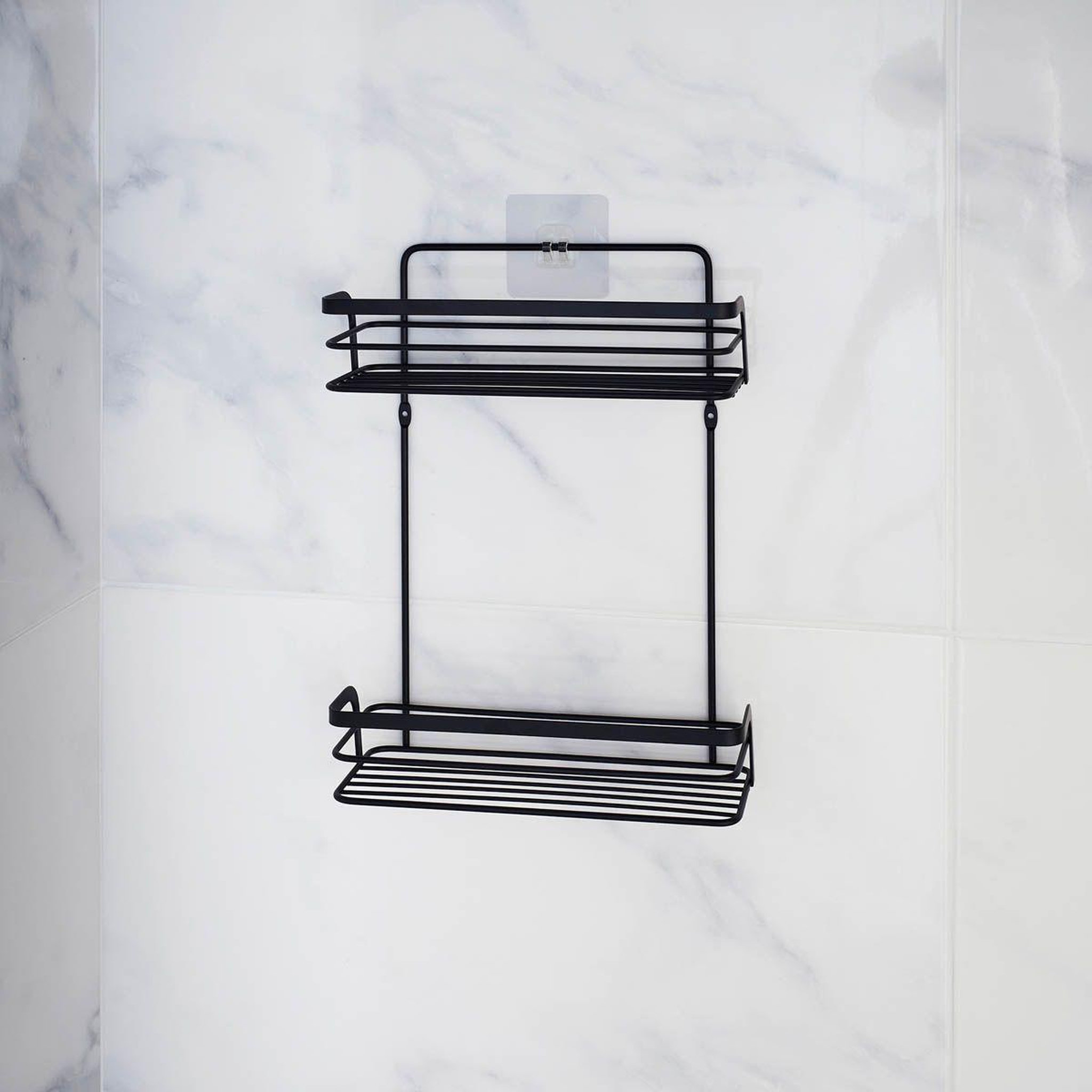 Voir la diapositive 2 : Douceur d'Intérieur Serviteur de douche 2 niveaux  filaire premium  35cm noir