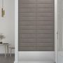 Voir la diapositive 4 : VIDAXL Panneaux muraux 12 pcs Gris clair 60x15 cm Velours 1,08 m²