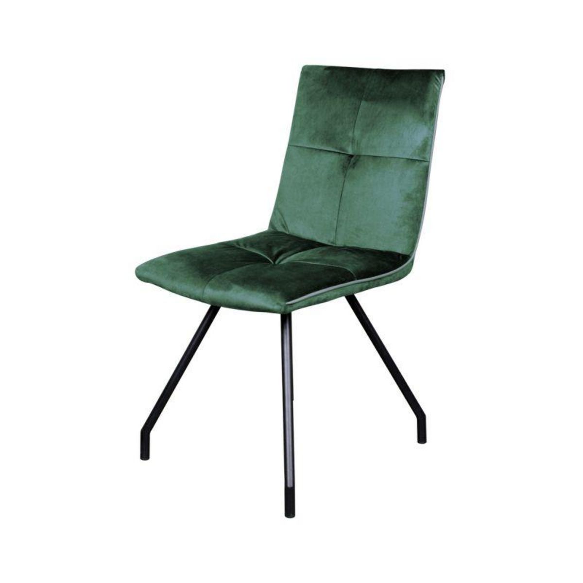 Paris Prix Lot de 2 Chaises en Velours  Eaden  87cm Vert