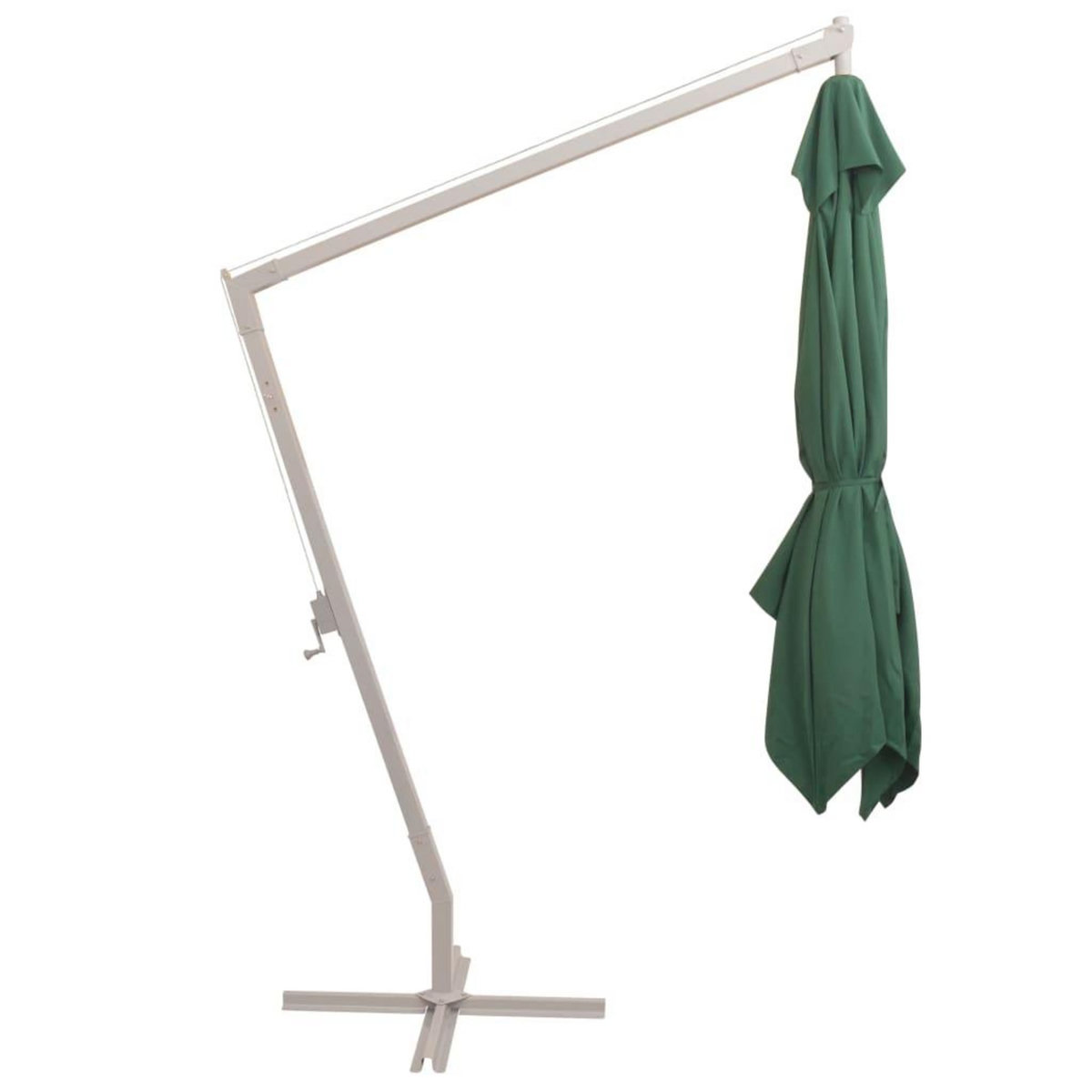 VIDAXL Parasol suspendu avec poteau en aluminium 300x300 cm vert