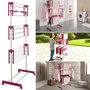 Voir la diapositive 5 : ID MARKET Séchoir à linge vertical pliable 3 niveaux MAXIMA capacité 20M rose