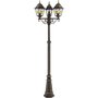 Voir la diapositive 2 : BRILLIANT Lampadaire extérieur JANEL - BRILLIANT - noir doré - métal/verre - 3x60W - IP44