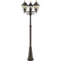 Voir la diapositive 2 : BRILLIANT Lampadaire extérieur JANEL - BRILLIANT - noir doré - métal/verre - 3x60W - IP44