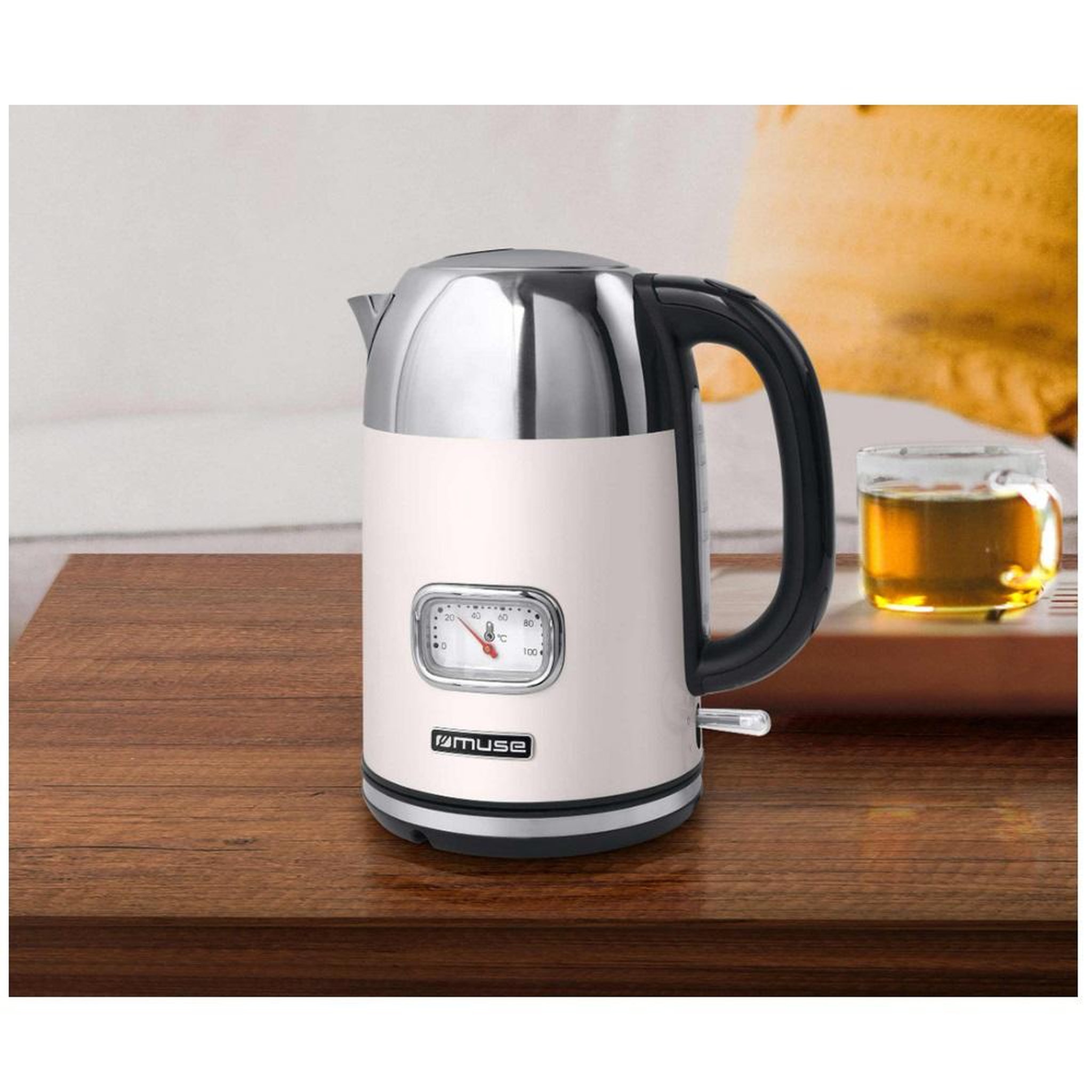 Voir la diapositive 3 : Muse Bouilloire sans fil 1.7l 2200w crème/inox - ms-020sc