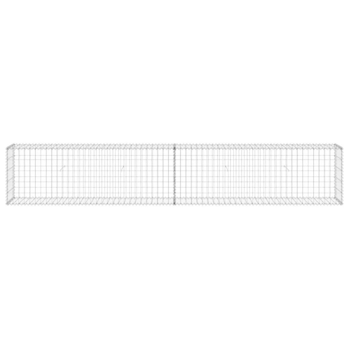 VIDAXL Mur en gabion avec couvercles Acier galvanise 300x30x50 cm