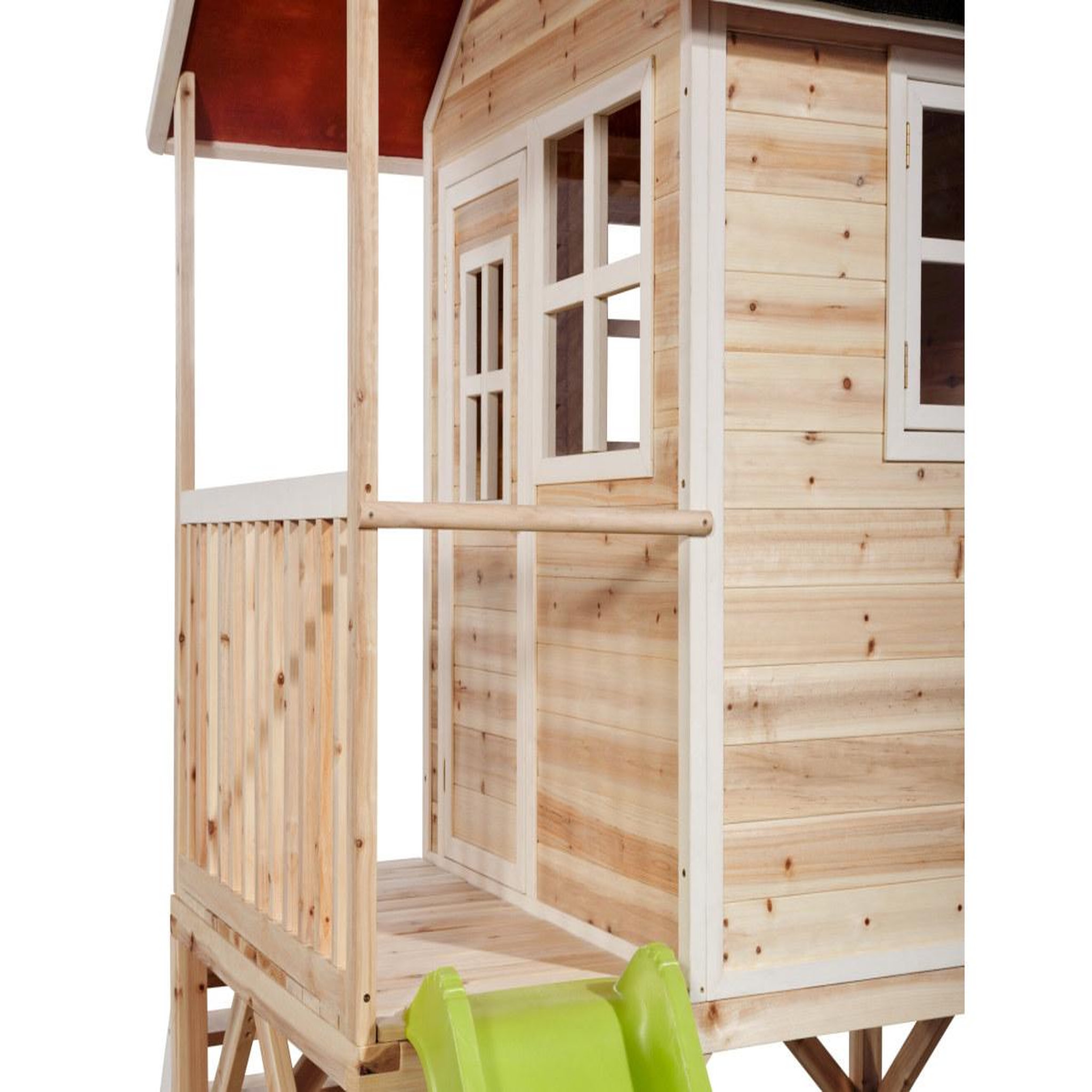 Voir la diapositive 3 : EXIT TOYS Maisonnette en bois pour enfants loft 500 naturel - exit toys