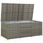 Voir la diapositive 3 : VIDAXL Boîte de rangement de jardin resine tressee 180x90x70 cm gris