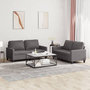 Voir la diapositive 1 : VIDAXL Ensemble de canapes 2 pcs avec coussins Gris Similicuir