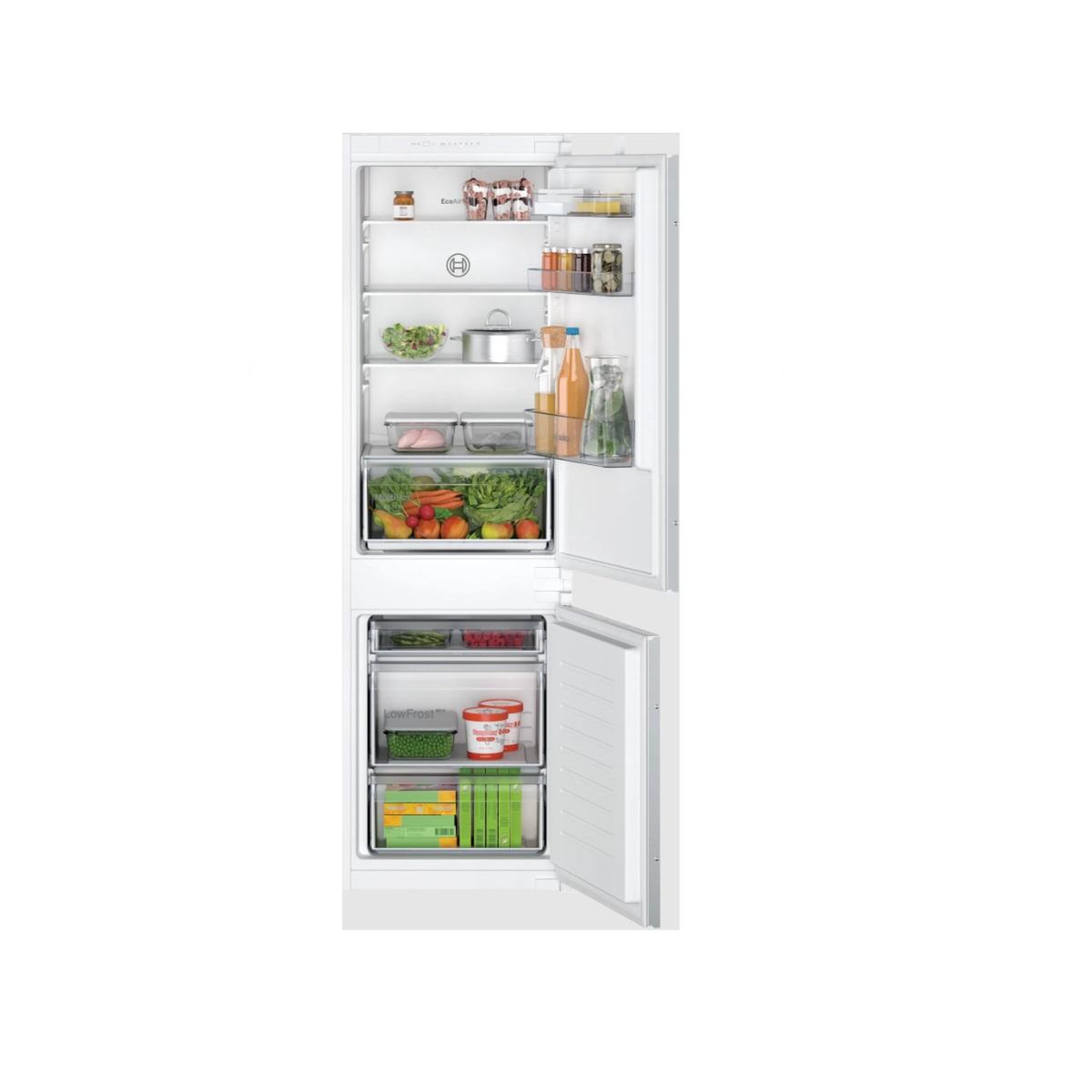 BOSCH Réfrigérateur combiné intégrable à glissières 267l blanc - kiv86nse0