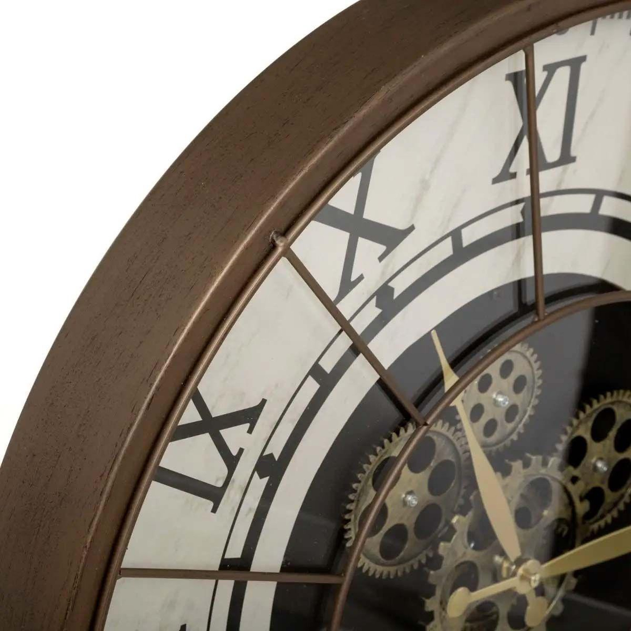Voir la diapositive 2 : ATMOSPHERA Horloge Murale Vintage  Stella  57cm Naturel