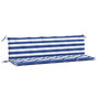 Voir la diapositive 2 : VIDAXL Coussins de banc de jardin lot de 2 rayures bleues/blanches