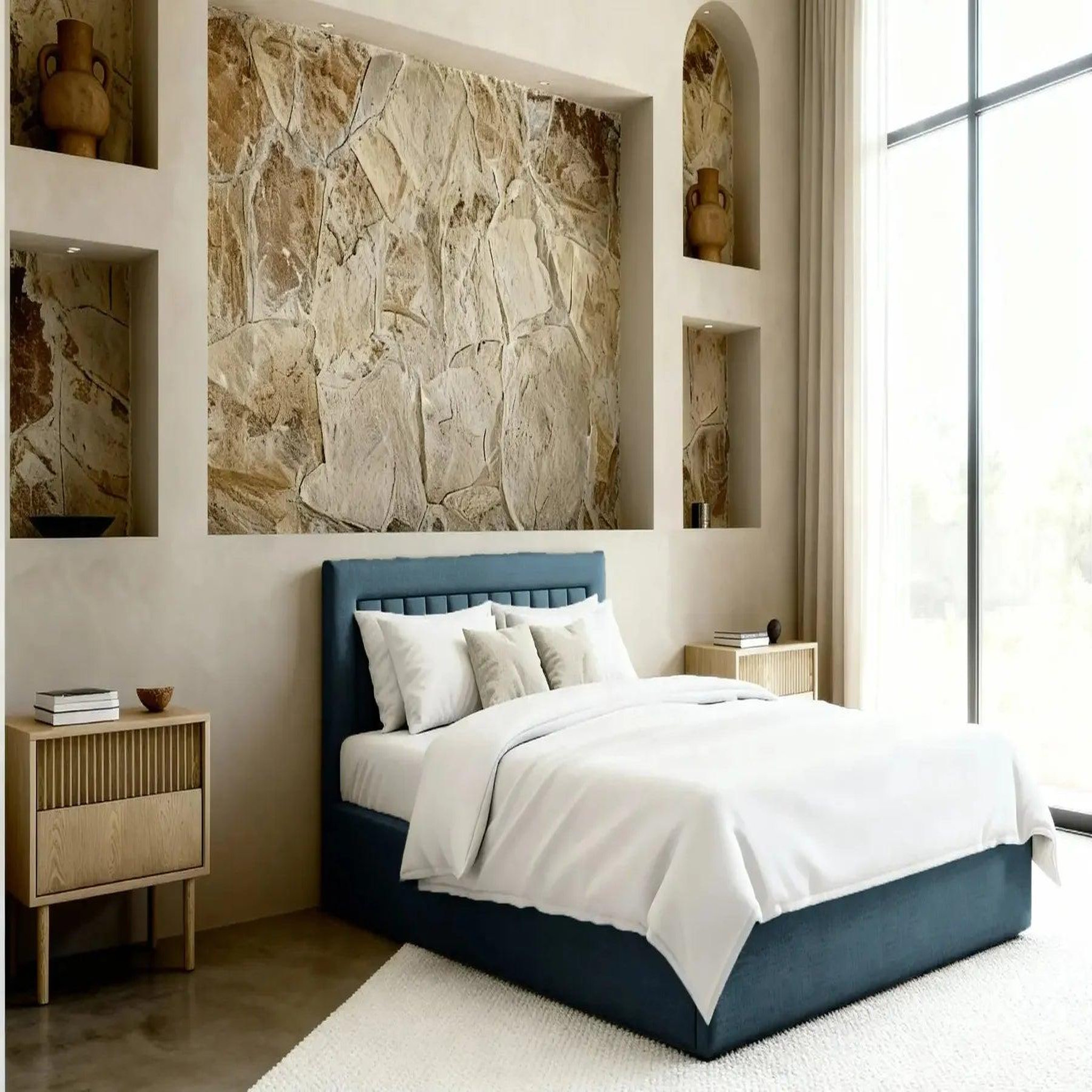 Voir la diapositive 5 : CASANOVA PARIS Camille - lit coffre tissu velours