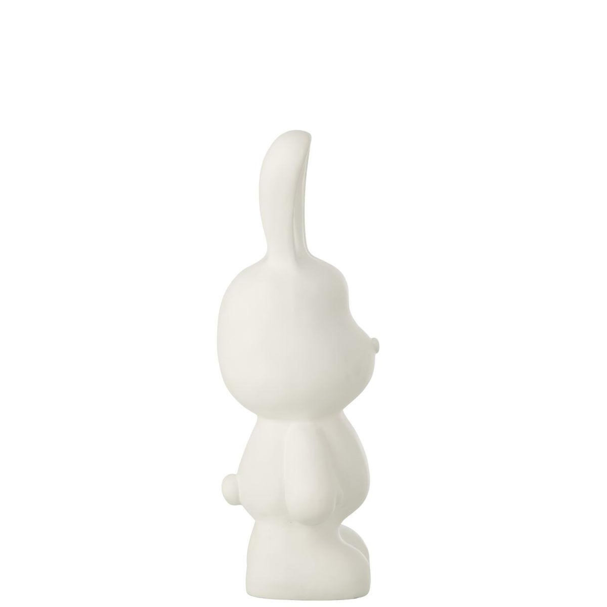 Paris Prix Statuette Lapin en Résine  Eddy  49cm Blanc