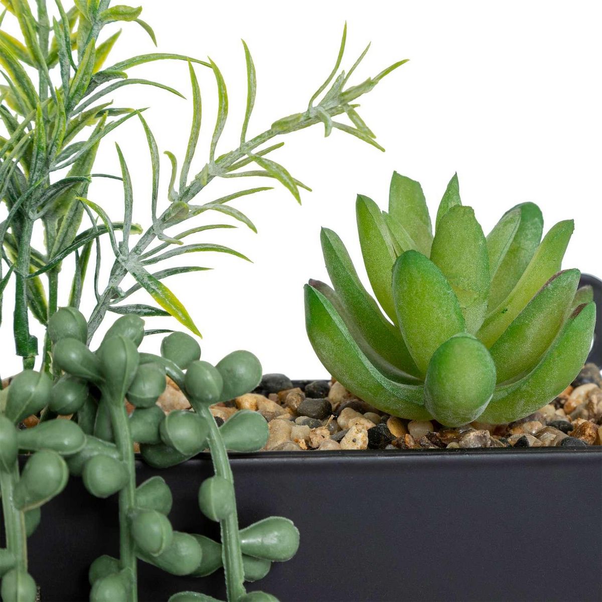 ATMOSPHERA Plante à suspendre avec pot en métal - Noir