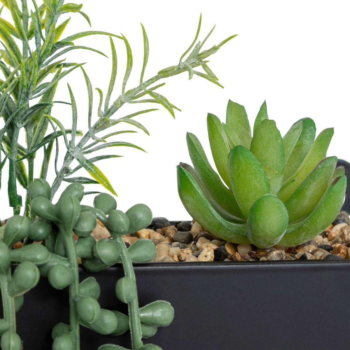 ATMOSPHERA Plante à suspendre avec pot en métal - Noir