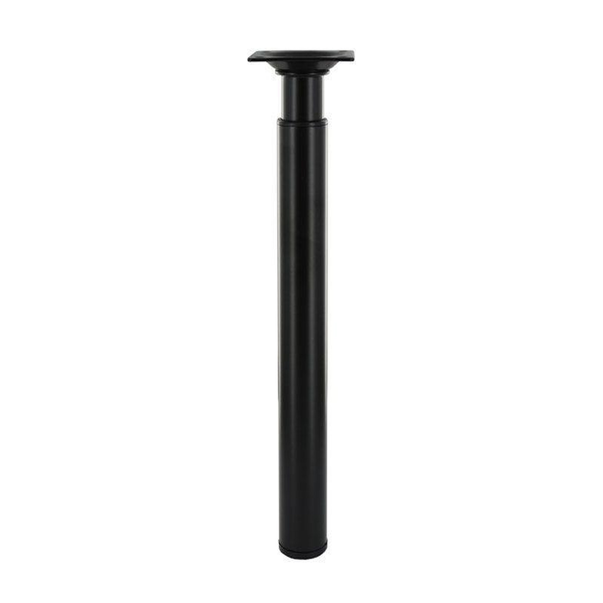 CIME Pied table basse cylindrique réglable, H. 21 à 35 cm acier époxy noir