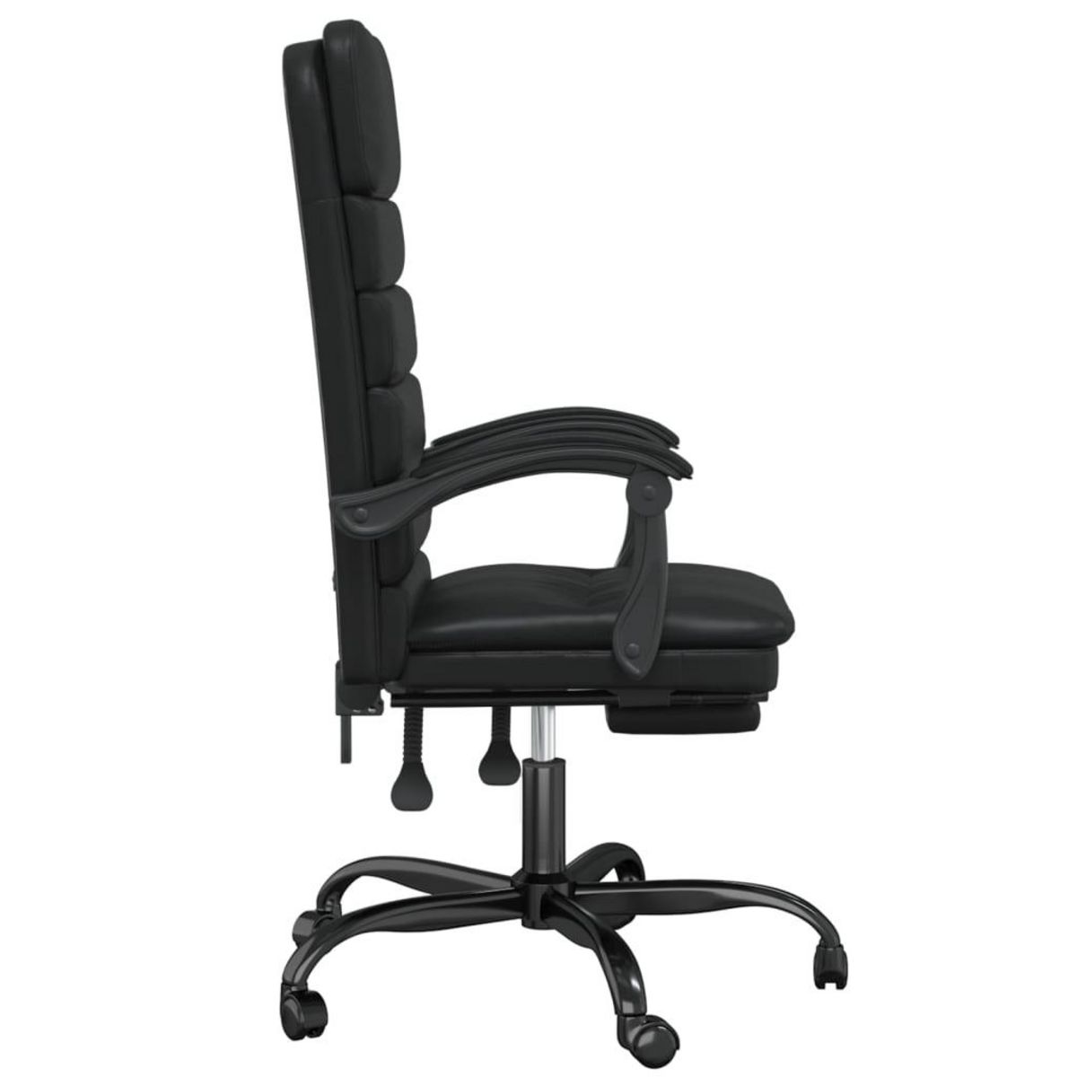 VIDAXL Fauteuil de massage inclinable de bureau Noir Similicuir