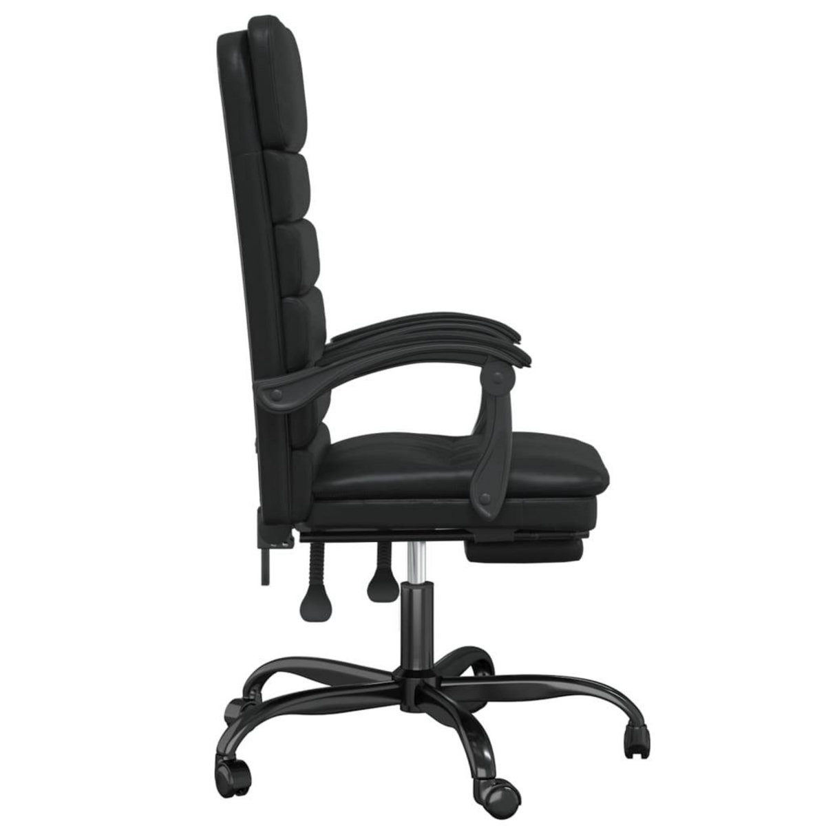 VIDAXL Fauteuil de massage inclinable de bureau Noir Similicuir