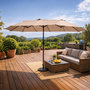 Voir la diapositive 4 : CONCEPT USINE Parasol rectangulaire double 2,7x4,6m taupe VENICE