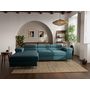 Voir la diapositive 1 : BEST MOBILIER Pablo - canapé d'angle gauche - 6 places - convertible avec coffre et têtières réglables - en velours côtelé