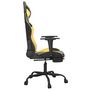 Voir la diapositive 4 : VIDAXL Chaise de jeu avec repose-pied Noir et dore Similicuir