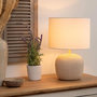 Voir la diapositive 3 : ATMOSPHERA Lampe à Poser en Céramique  Davia  39cm Blanc