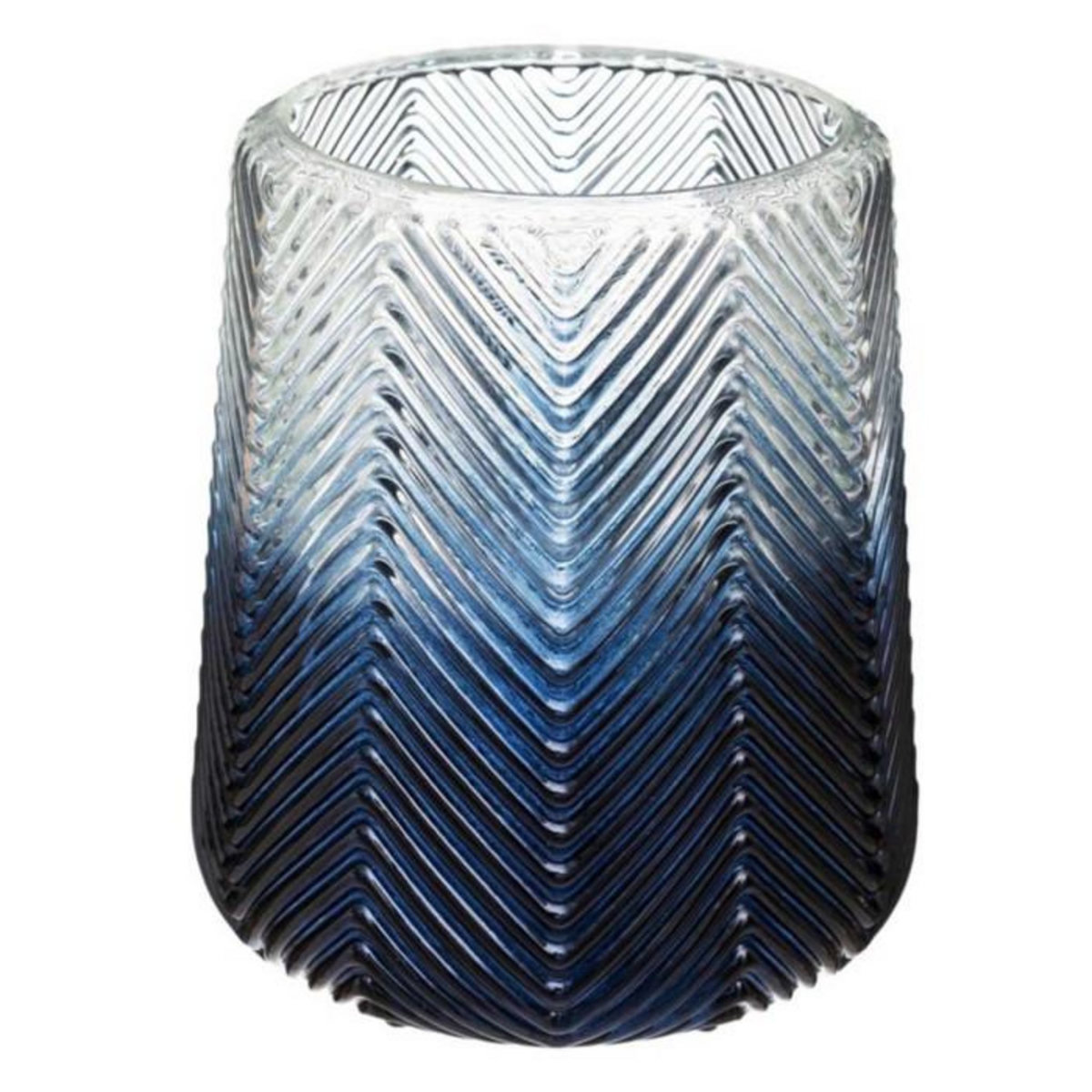 ATMOSPHERA Photophore Design en Verre  Shade  13cm Bleu