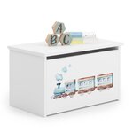 KOBI Coffre à jouets Daria en forme de train - Rangement ludique pour enfants
