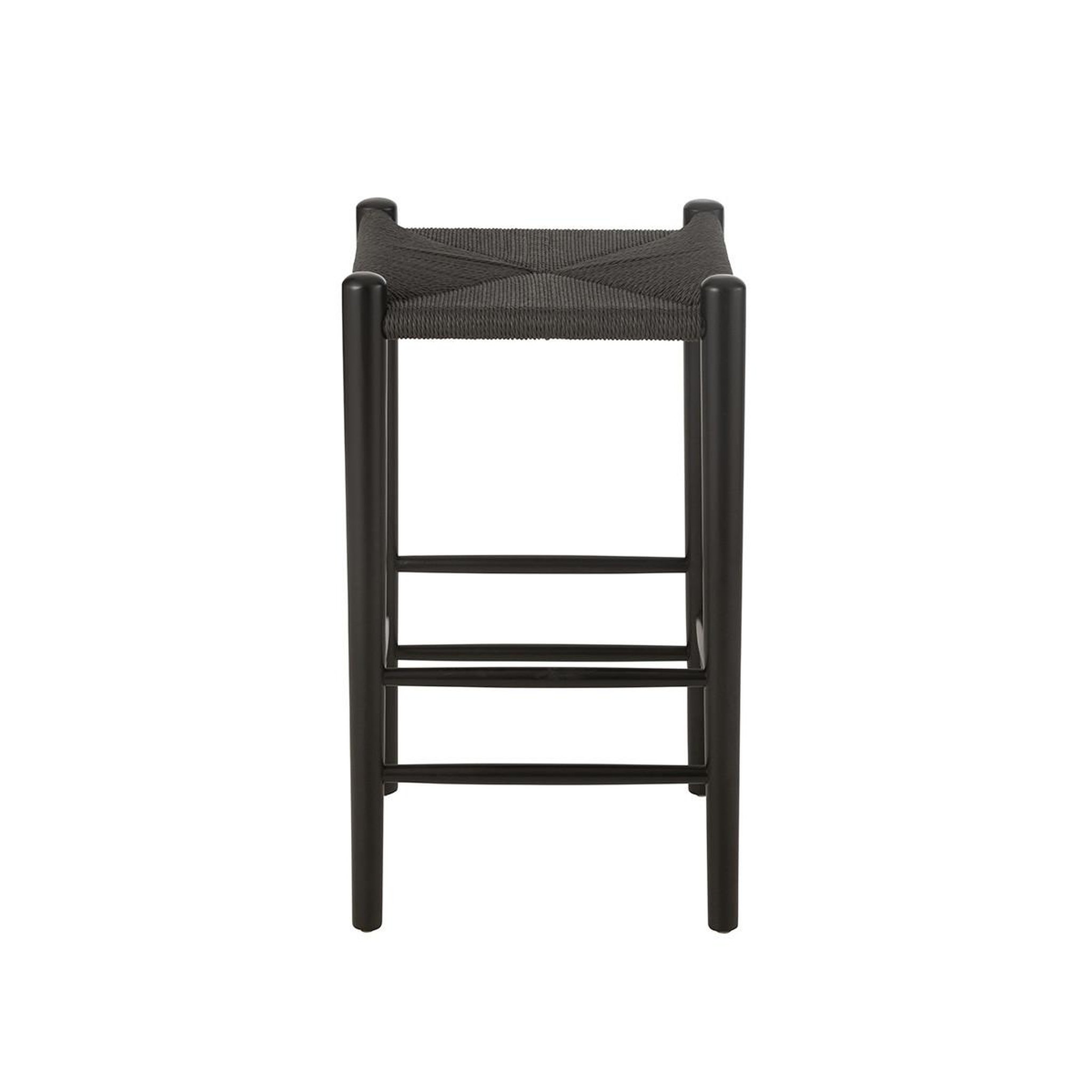 Voir la diapositive 2 : J-LINE Tabouret de bar en bois  orient  66cm noir