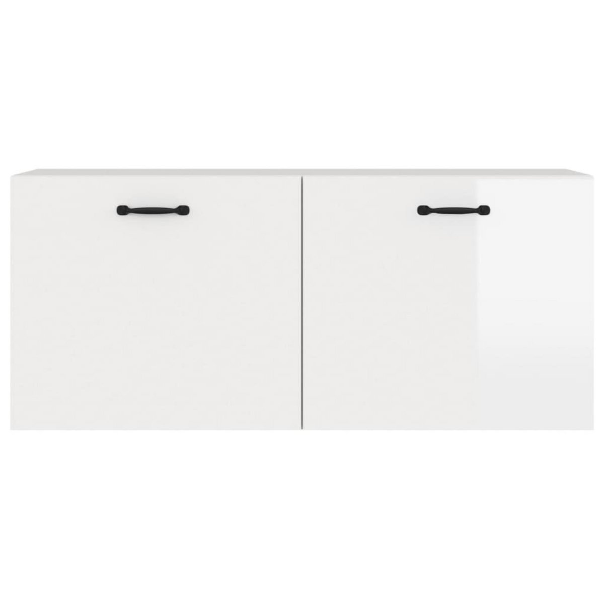 VIDAXL Armoire murale blanc brillant 80x36,5x35 cm bois d'ingenierie