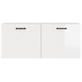 Voir la diapositive 5 : VIDAXL Armoire murale blanc brillant 80x36,5x35 cm bois d'ingenierie