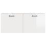Voir la diapositive 5 : VIDAXL Armoire murale blanc brillant 80x36,5x35 cm bois d'ingenierie