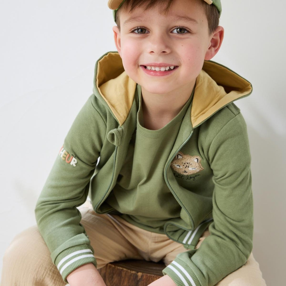 Petit Béguin Sweat à capuche enfant Gabin