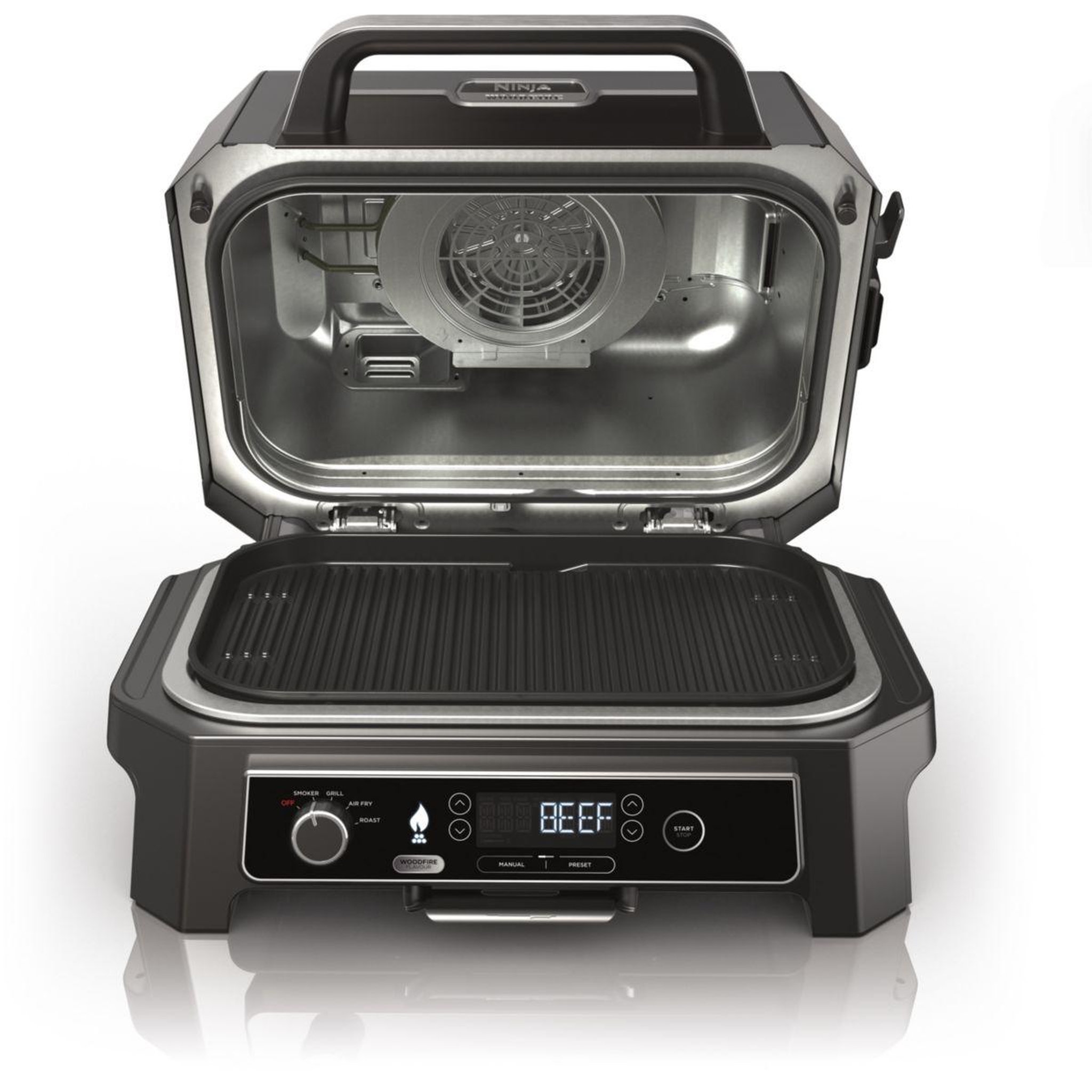 Voir la diapositive 2 : NINJA Barbecue électrique Woodfire OG850EU  Pro XL avec thermosonde 50x40 cm