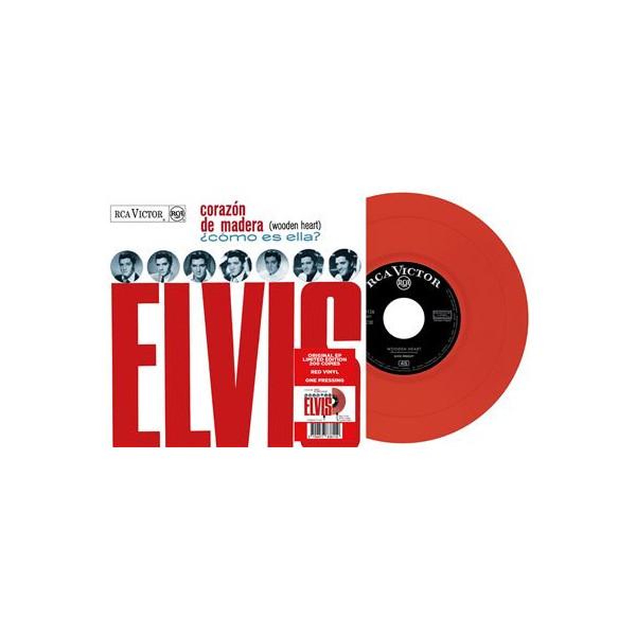 Elvis Corazón de Madera Édition Limitée Espagnole Vinyle Rouge