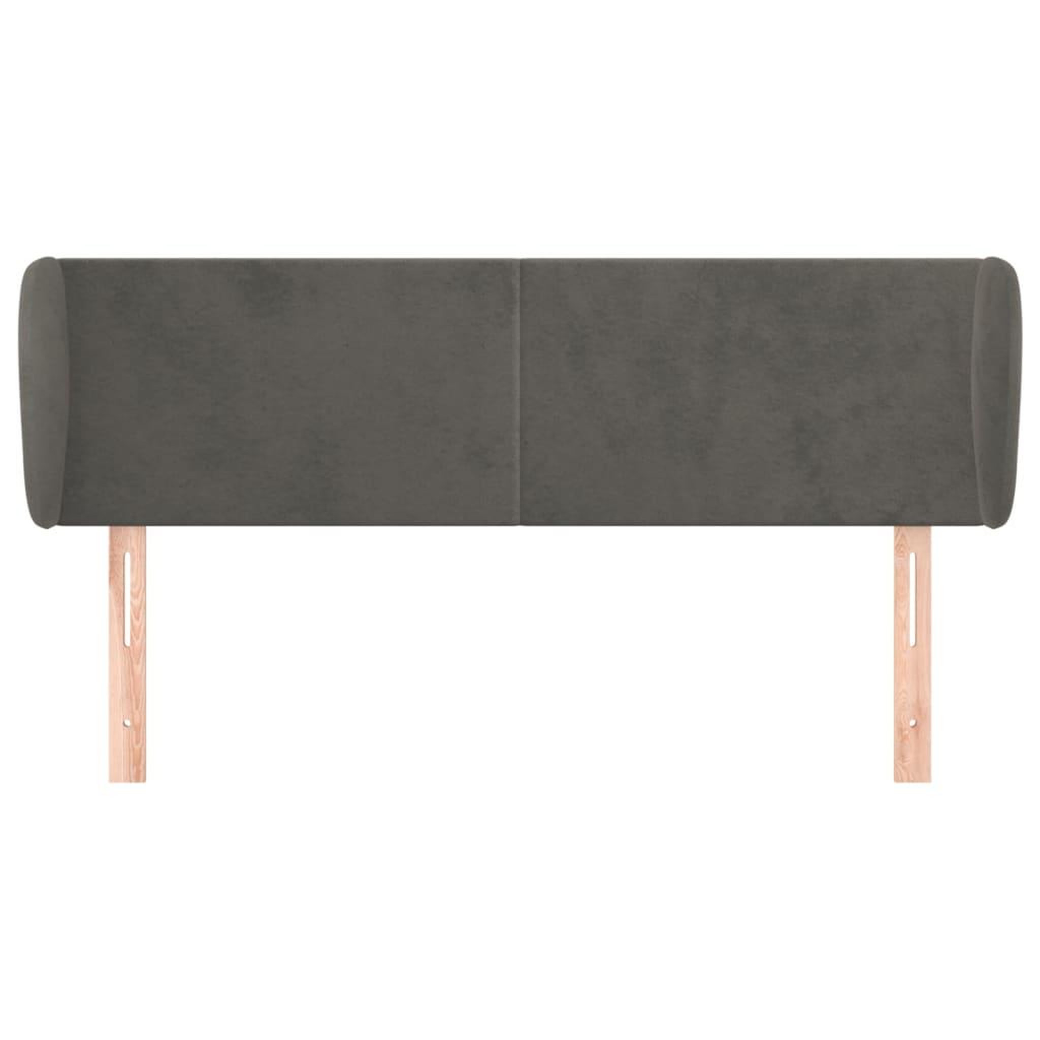 Voir la diapositive 3 : VIDAXL Tete de lit avec oreilles Gris fonce 147x23x78/88 cm Velours