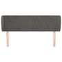 Voir la diapositive 3 : VIDAXL Tete de lit avec oreilles Gris fonce 147x23x78/88 cm Velours