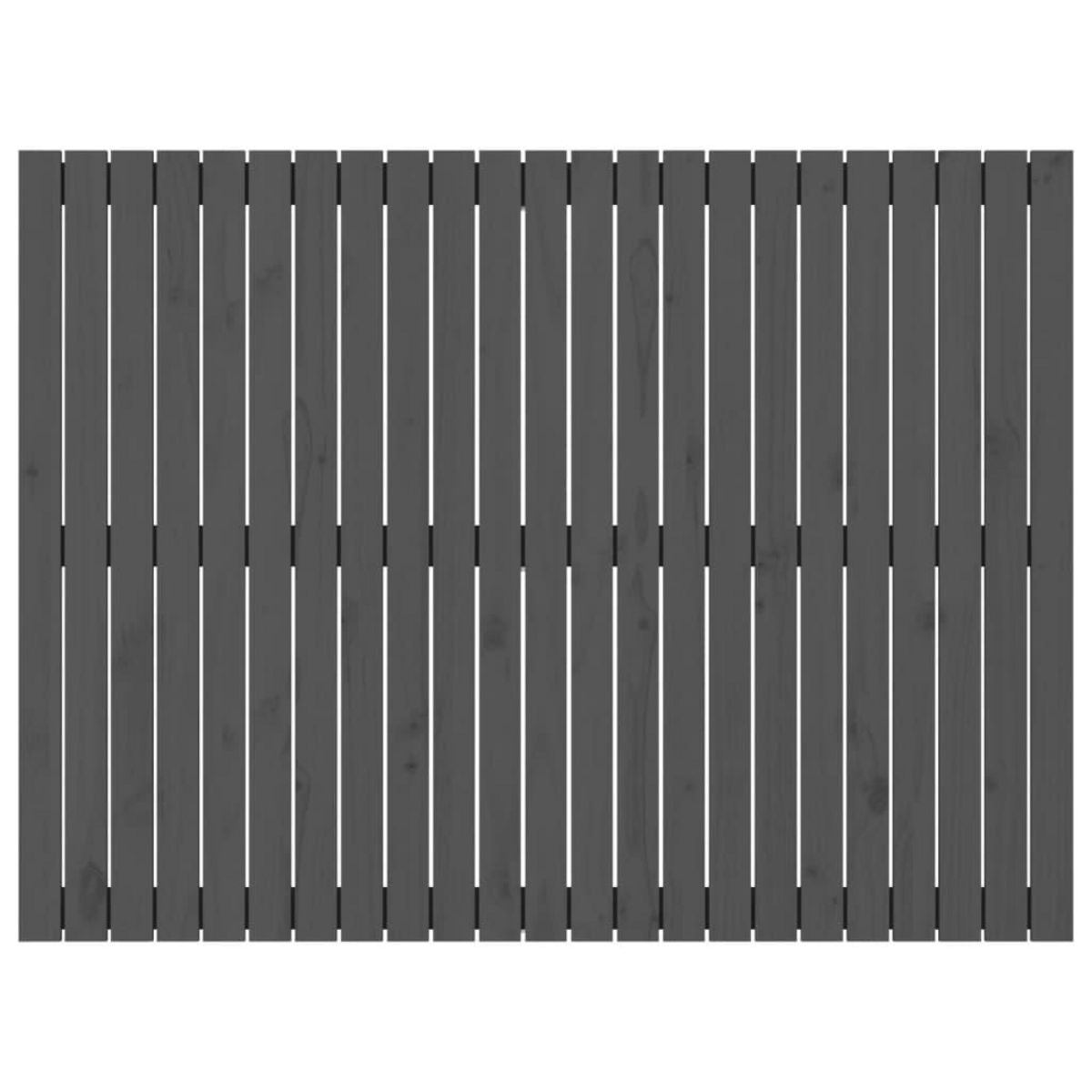 VIDAXL Tete de lit murale Gris 146,5x3x110 cm Bois massif de pin