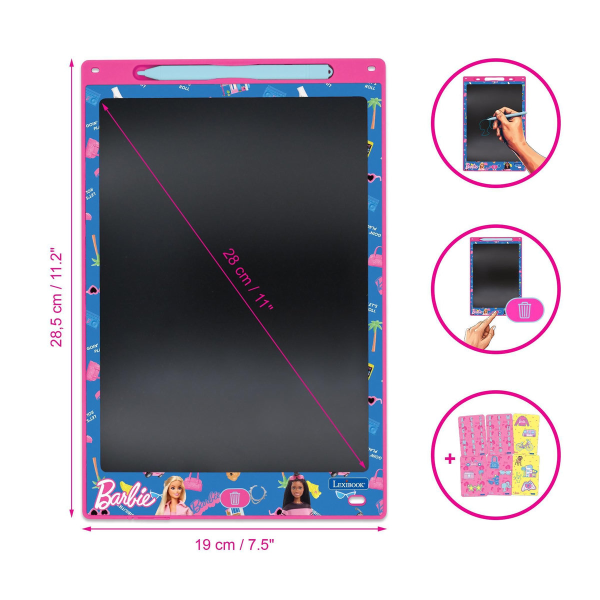 Lexibook Tablette à Dessins électronique multicolore Barbie