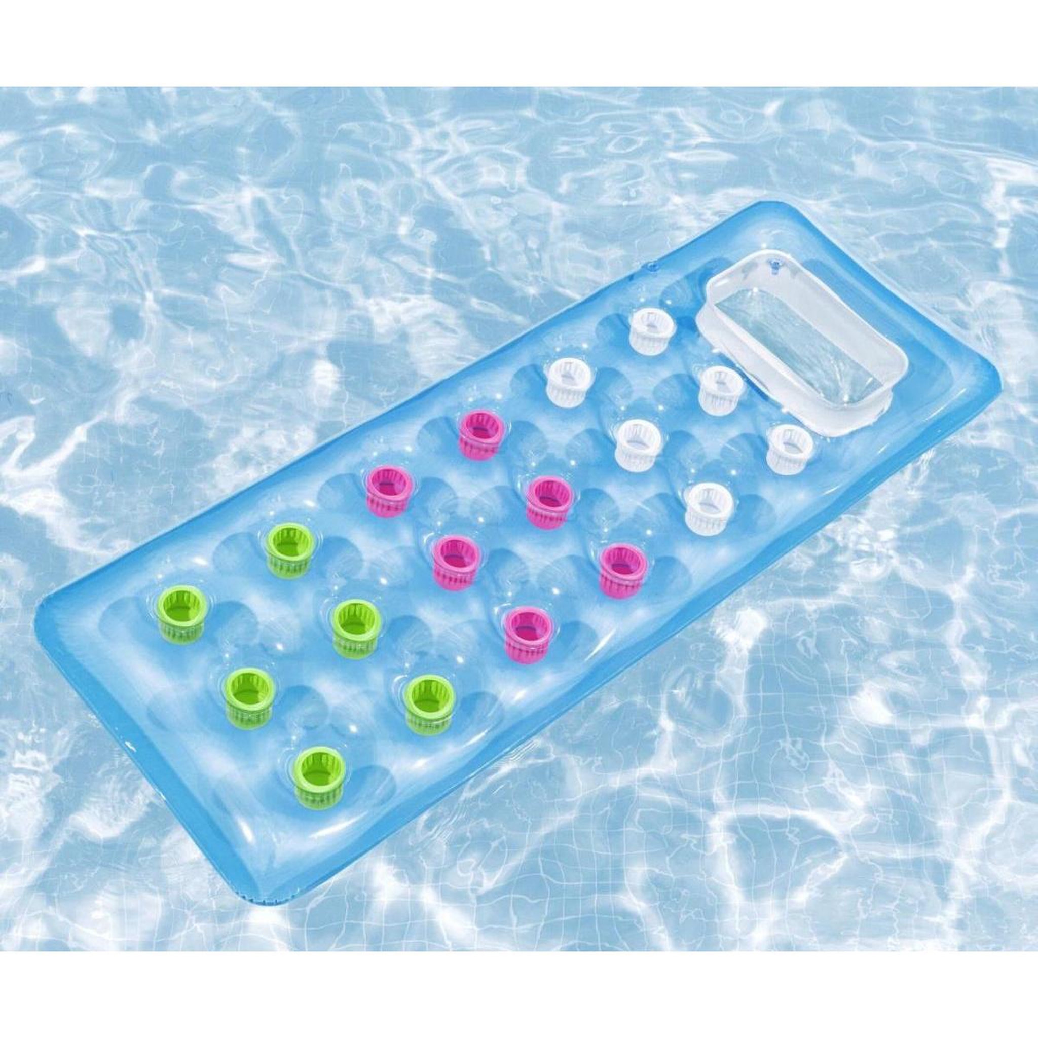 Voir la diapositive 2 : BESTWAY Matelas flottant bleu  43040 1.88m x 71cm