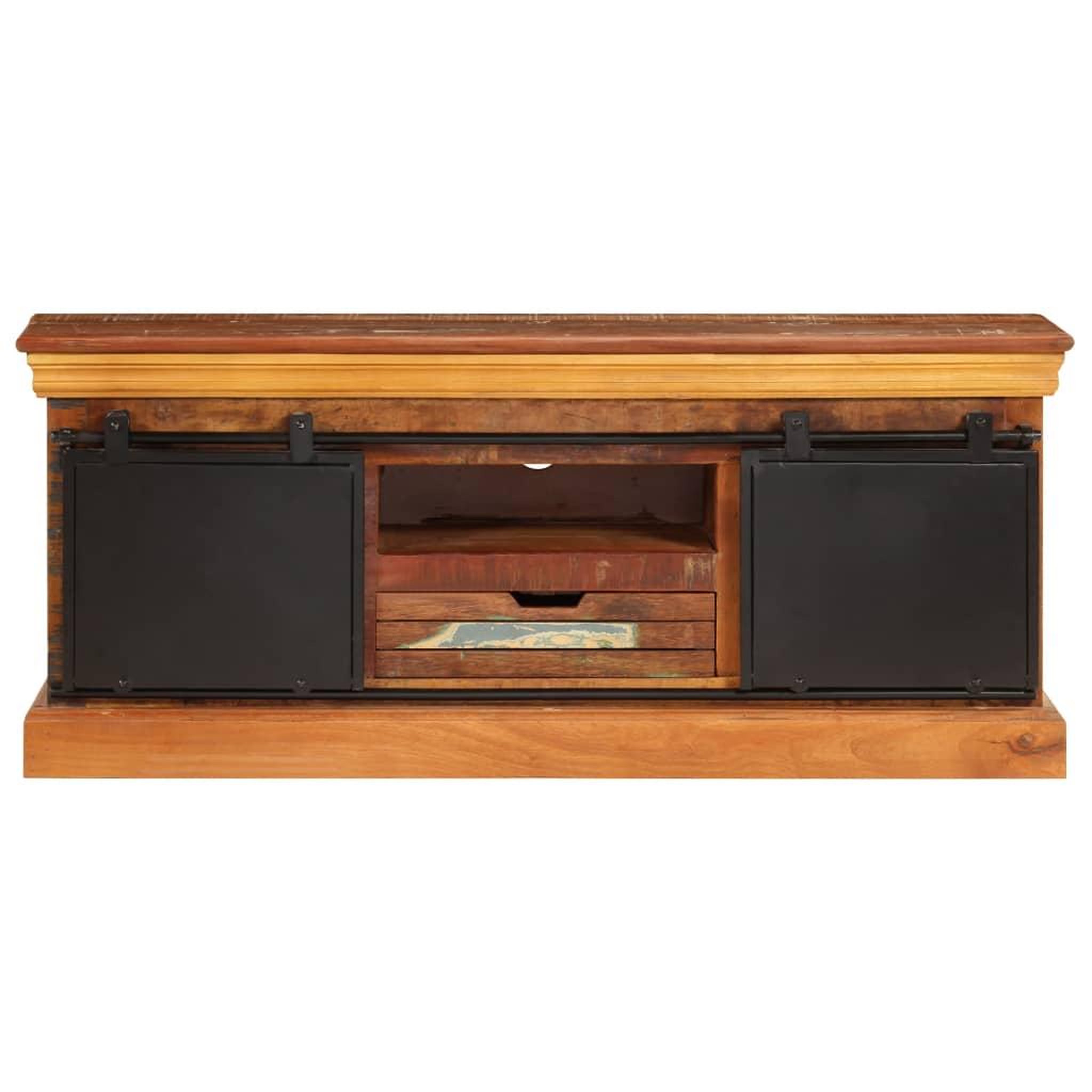 Voir la diapositive 3 : VIDAXL Meuble tv 110 x 30 x 45 cm bois de recuperation massif