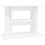 Voir la diapositive 2 : VIDAXL Support d aquarium blanc brillant 80x35x60 cm bois d ingénierie