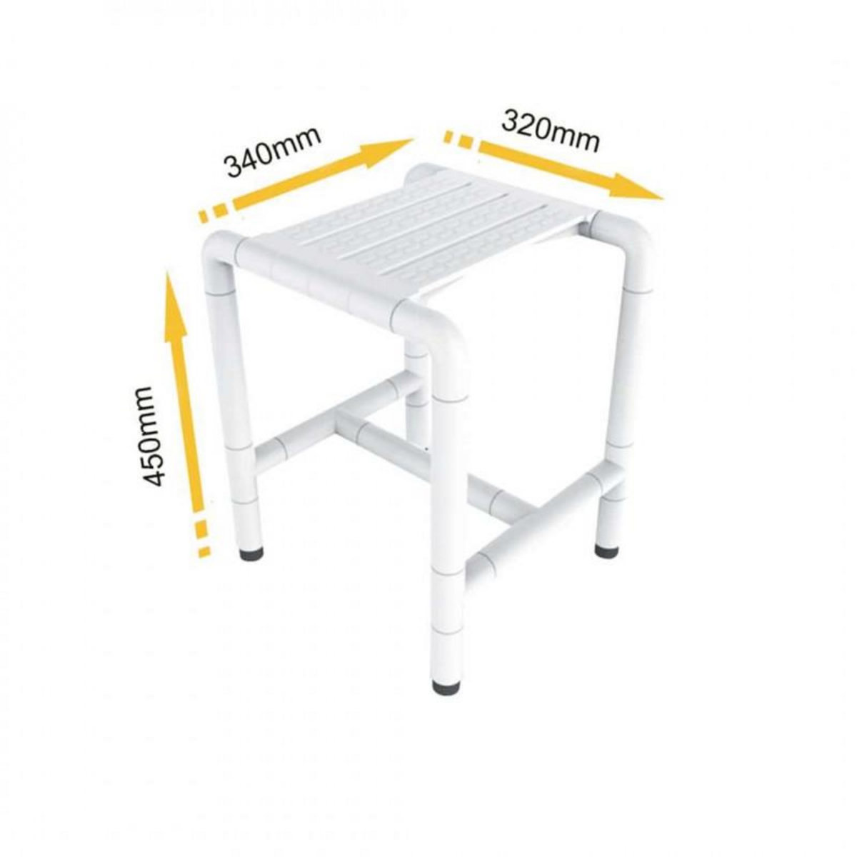 ESPACE-BRICOLAGE Siège de douche mobile inox - extérieur polyamide antibactérien 4 pieds