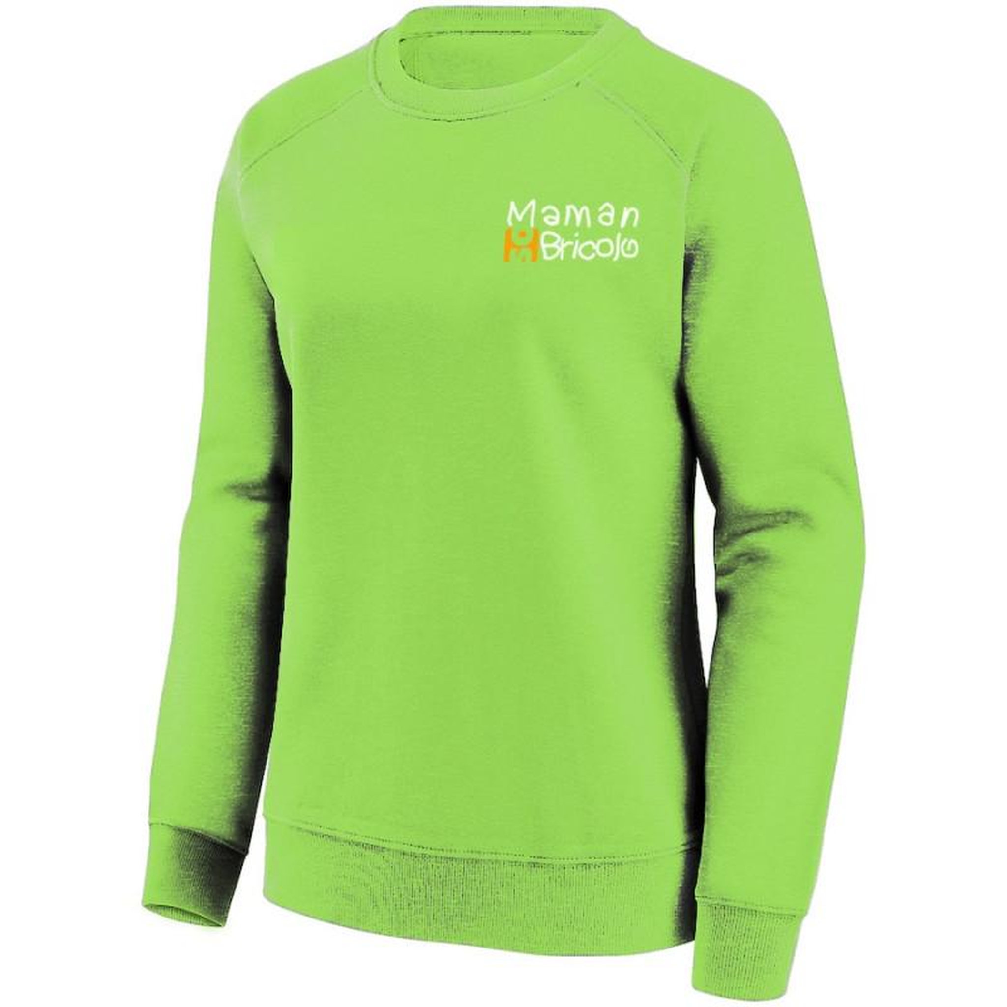 Voir la diapositive 2 : NOTRE SELECTION Sweat col rond Maman Sobricolo vert fluo TL SWJH030LIL