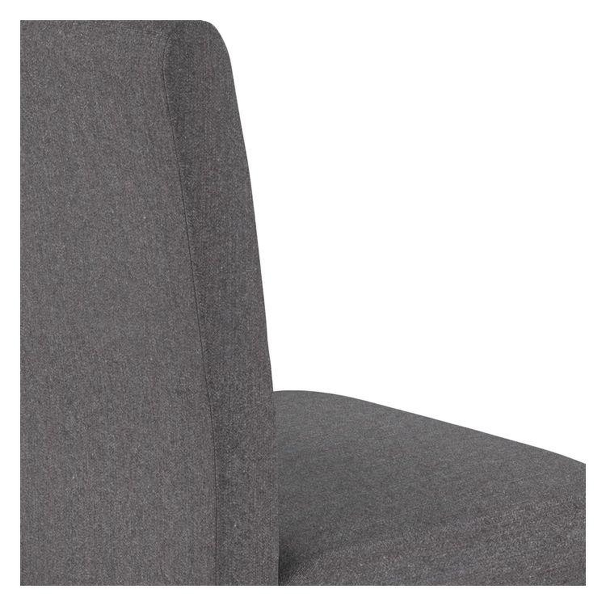 Voir la diapositive 6 : Rendez vous déco Lot de 2 chaises en tissu gris foncé et pieds en bois d'hévéa - Havane