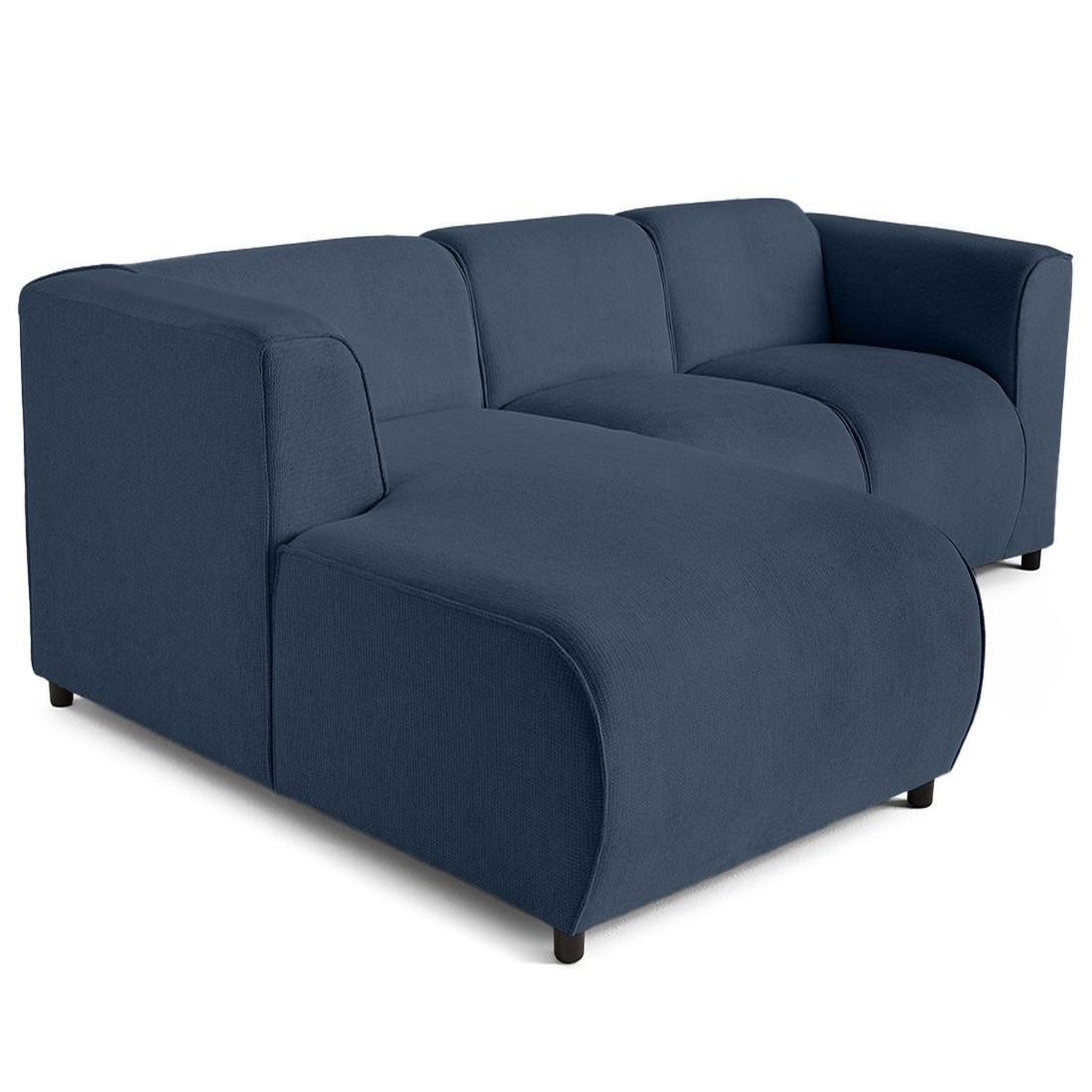 Voir la diapositive 2 : LISA DESIGN Suaro - canapé modulable d'angle gauche 4 places en tissu texturé