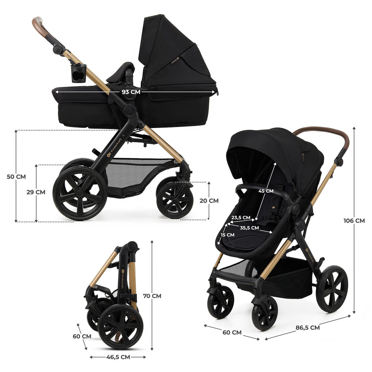 KINDERKRAFT Poussette Trio MOOV 2