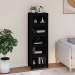 VIDAXL Bibliotheque Noir 50x35x154 cm Bois de pin massif