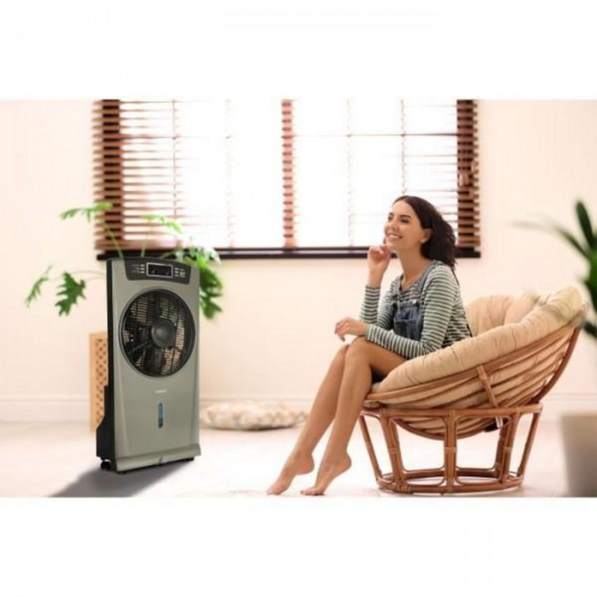 OCEANIC Rafraîchisseur d'air sans évacuation 4 en 1 OCEANIC - Ventilateur - Brumisateur - Purificateur d'air - 90 W