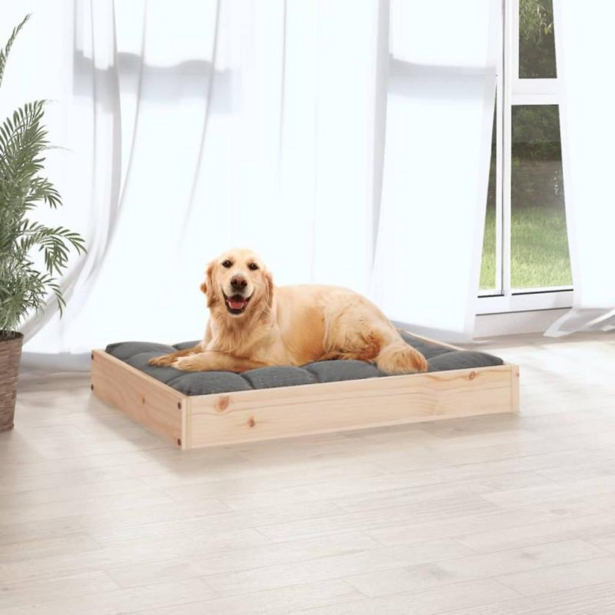 VIDAXL Lit pour chien 71,5x54x9 cm Bois de pin solide
